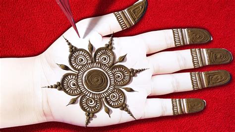 Wedding Special Stylish Gol Tikki Mehndi Design New Easy Simple Arabic Mehndi Design Youtube