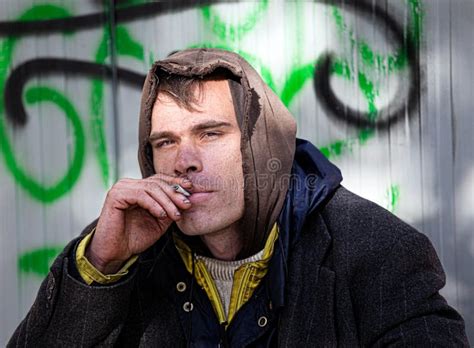 Homeless Men Smoking Stock Image Image Of Life Looking 17162101