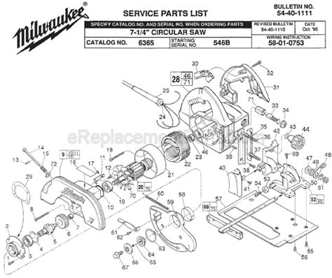 Milwaukee Circular Saw Parts List Reviewmotors Co