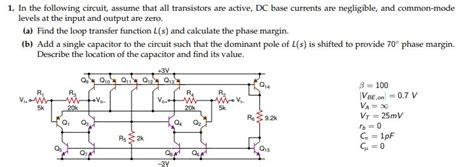 In The Following Circuit Assume That All Transistors