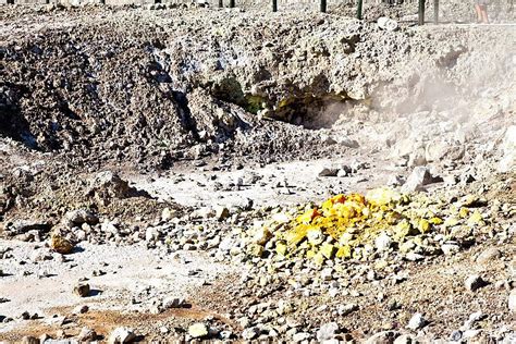 Solfatara Volcanic Crater Volcanic Pozzuoli Gas Photo Background And