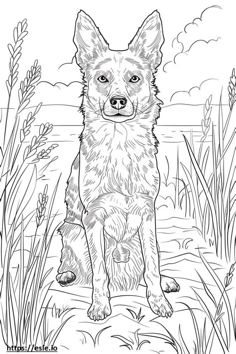 American Foxhound Friendly Coloring Page