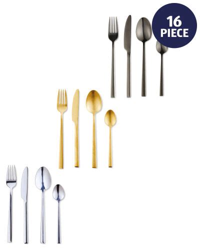 Crofton 16 Piece Cutlery Set Aldi Uk