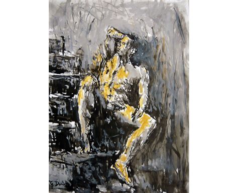 Original Drawing By Gustau Donat Homoerotic Drawing Male Nude Drawing Naked Man Nude Art