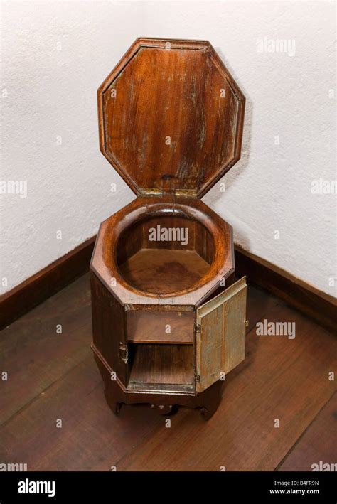 Antique Toilet Displayed In Old House In Rio De Janeiro Brazil No