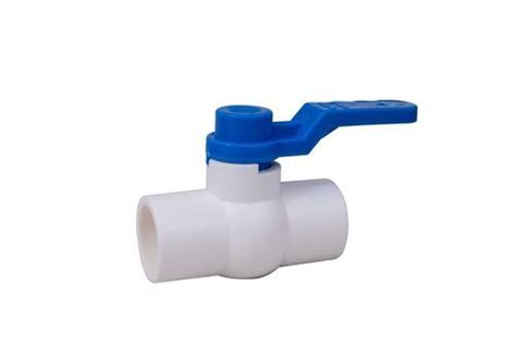 White And Blue Upvc Ball Valve At Best Price In Ahmedabad Manav Polymers