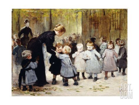 In The Playground Giclee Print Henri Jules Jean Geoffroy Art