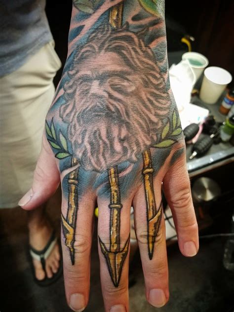 King Neptune Trident Tattoo