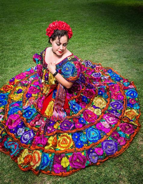 Professional Chiapas Dressoriginal Hand Embroidered Folk Etsy Ropa Mexicana Vestidos De