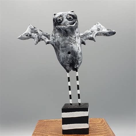 Dingbat Sculpture Bat Halloween Art Funny Art Toy Art Doll Etsy