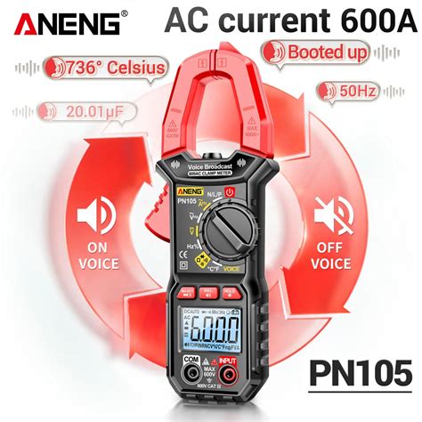 Aneng Pn Cat Iii Non Contact Voice Clamp Meter A High Current