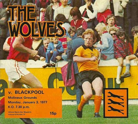 Wolves Blackpool In Jan At Molineux Programme Cover For The