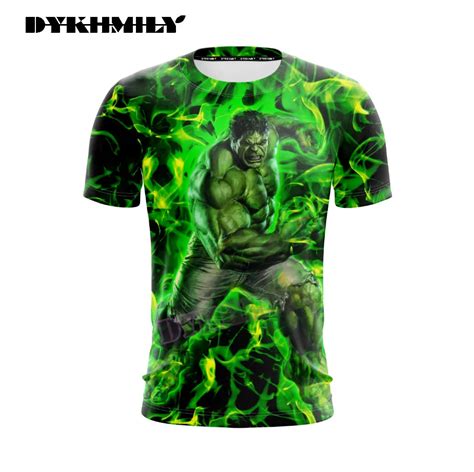 Dykhmily The Incredible Hulk T Shirts Mens Summer Fashion 3d Print