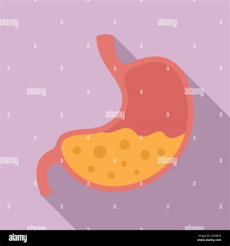 Food Stomach Icon Flat Illustration Of Food Stomach Vector Icon For