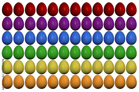 Huevos En D Con Los Colores De La Bandera Gay Lgtbi Render Stock Illustration Adobe Stock
