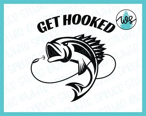 Angeln Logo SVG Angeln Geschnitten Datei Haken Fisch Etsy