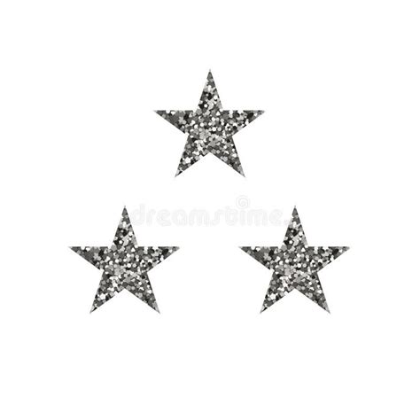 Silver Stars On White Background Stock Vector Illustration Of