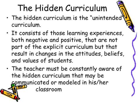 Hidden Curriculum You Have Curriculum Your Intentions And Hidden