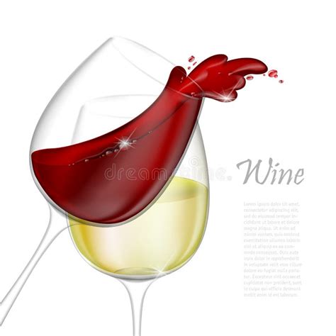 Illustrazione Realistica Di Vettore 3D Bicchiere Di Vino Isolato