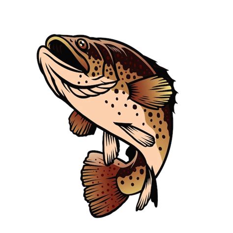 Premium Vector Bass Fish Clipart Design