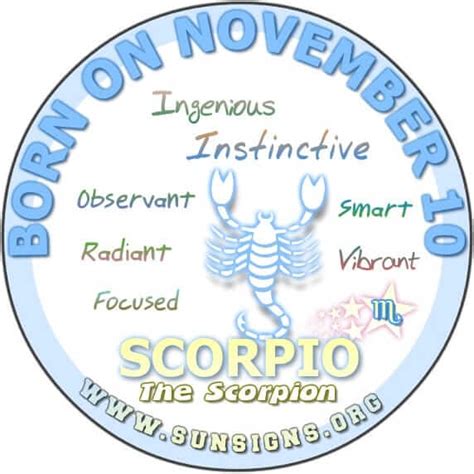 November 10 Birthday Horoscope Personality | Sun Signs