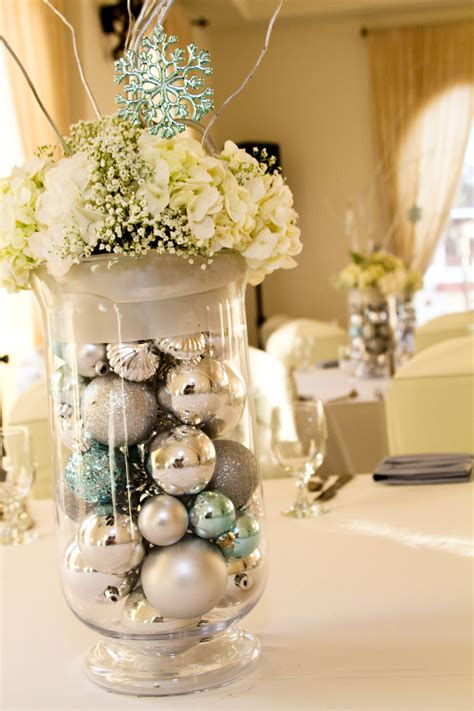 Beautiful Winter Themed Centerpiece Winter Wonderland Centerpieces Wedding Themes Winter