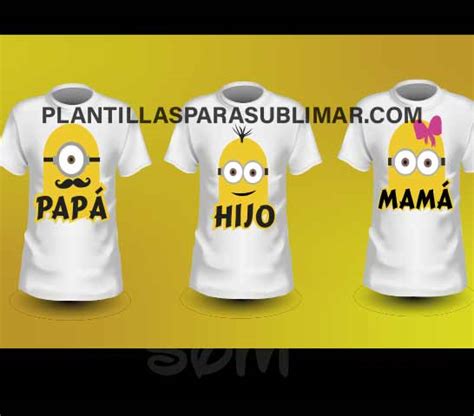 Familia Minion Vector Plantillas Para Sublimar