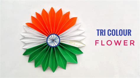 Tri Colour Flower For Independence Republic Day Diy Tutorial By