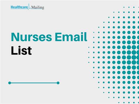 Ppt Nurse Email Lists 100 Privacy Compliant Nurse Lists Powerpoint