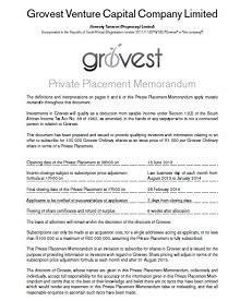 Private Placement Memorandum Templates Pdf Word Excelshe