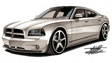 Dodge Charger Drawing at PaintingValley.com | Explore collection of ...