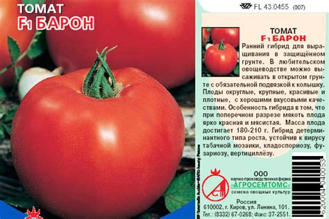 Томат Барон: особенности сорта, описание, урожайность, отзывы
