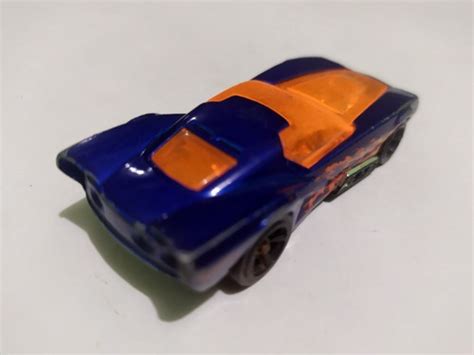 Hot Wheels Carro T9719 2011 Azul Ventana Naranja Llamas Mercadolibre