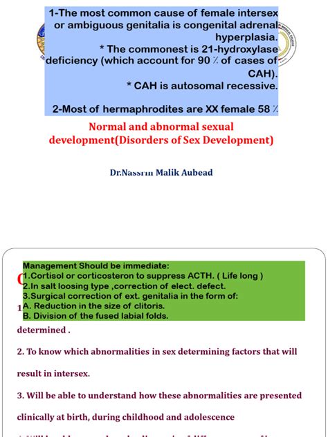 Disorders Of Sexual Development Pdf Intersex Testicle