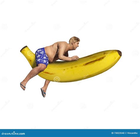 Banana Man Flying Stock Photo Illustration Of Fruit 73023540