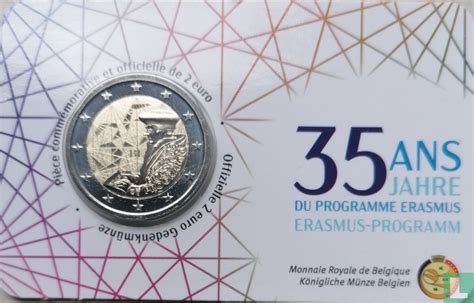 Belgium 2 Euro 2022 Coincard FRA 35 Years Erasmus Programme KM