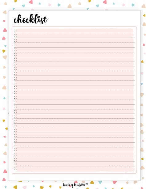 Cute Checklist Template