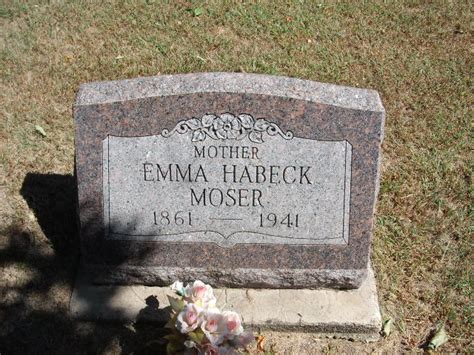 Emma Clara Habeck Moser Homenaje De Find A Grave