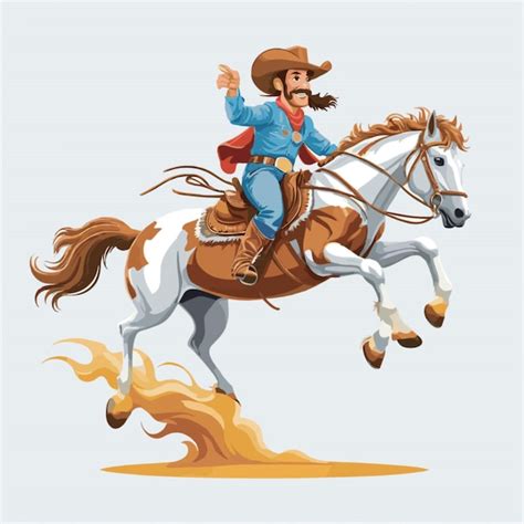 Vector De Bucking De Rodeo Vector Premium