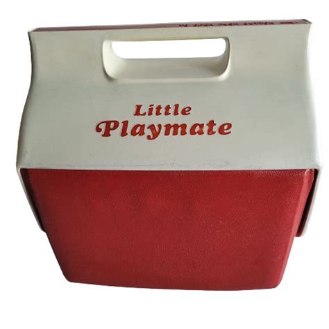 Vintage Igloo Little Playmate Made In Usa Red White Six Pack Cooler Ice Chest