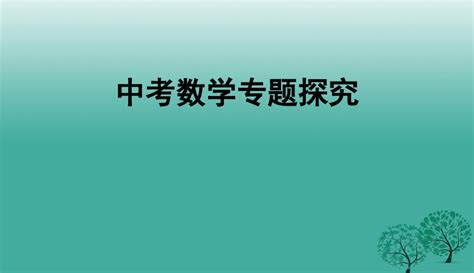 人教版初中中考数学九年级数学专题复习课件人教版ppt课件文档之家