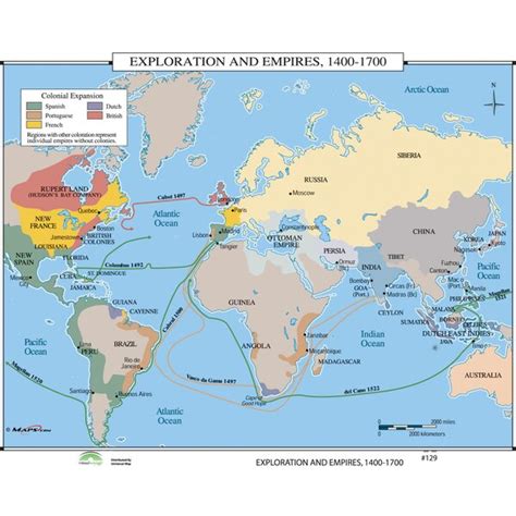 Universal Map World History Wall Maps Exploration Empires 1400