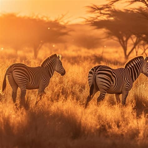 Premium AI Image | Zebra in the savanna