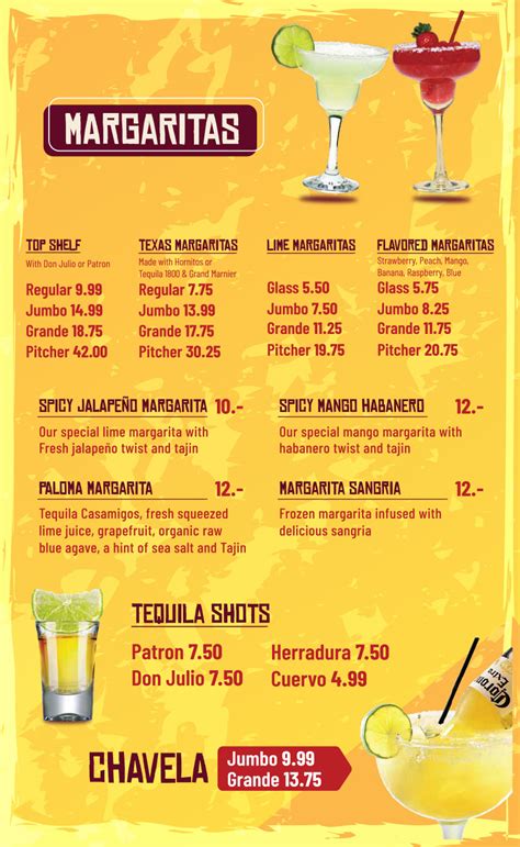 Menu Don Patron Mexican Grill Of Hudson