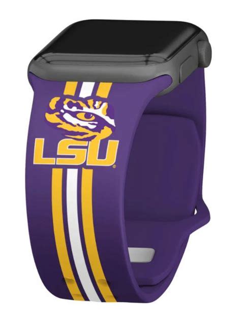 Lsu Lsu Apple Watch Silicone Stripe Sport Long Band 38mm Alumni Hall