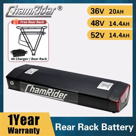 ChamRider 48V Rear Rack Battery 20AH 40A BMS Lithium Eu Stock Electric