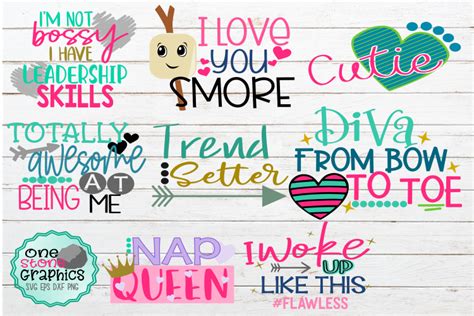 Girl Quote Bundle Graphic By Onestonegraphics · Creative Fabrica