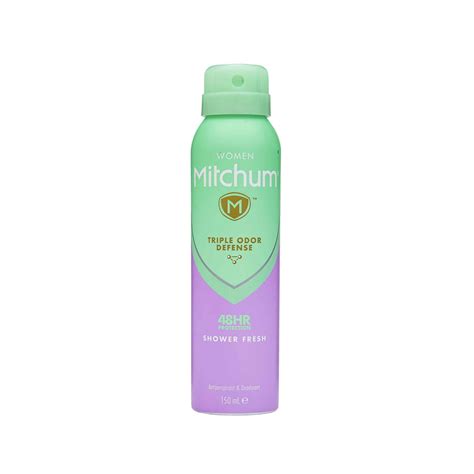 Mitchum Womens Aerosol Shower Fresh Deodorant 150ml Long Lasting