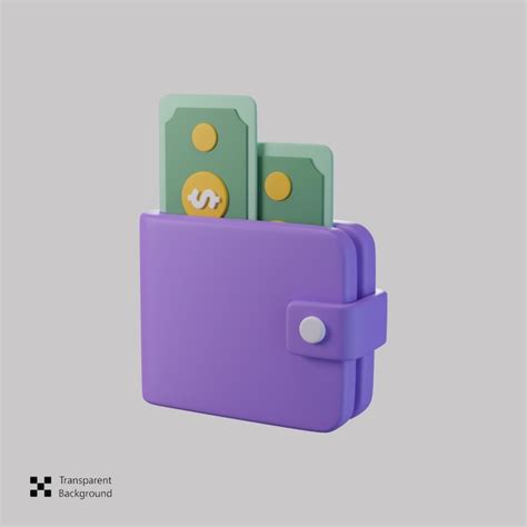 Premium PSD Wallet 3d Render Icon