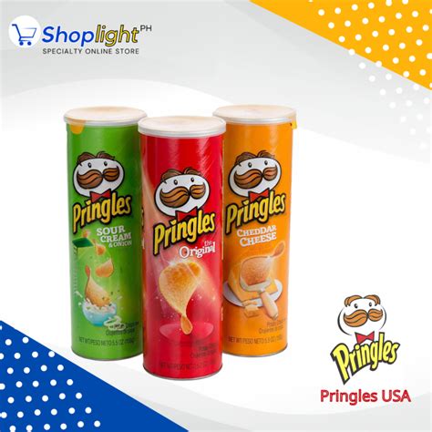 Pringles Original Sour Cream Cheddar Cheese USA Potato Crips Potato